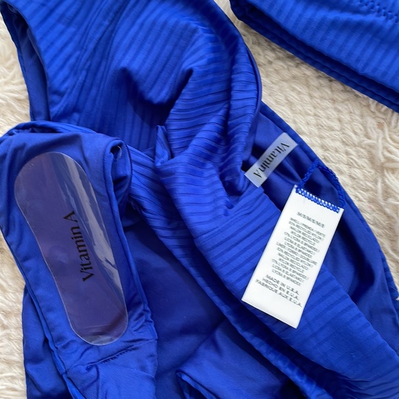Vitamin A blue ribbed bikini - Picture 5 of 6